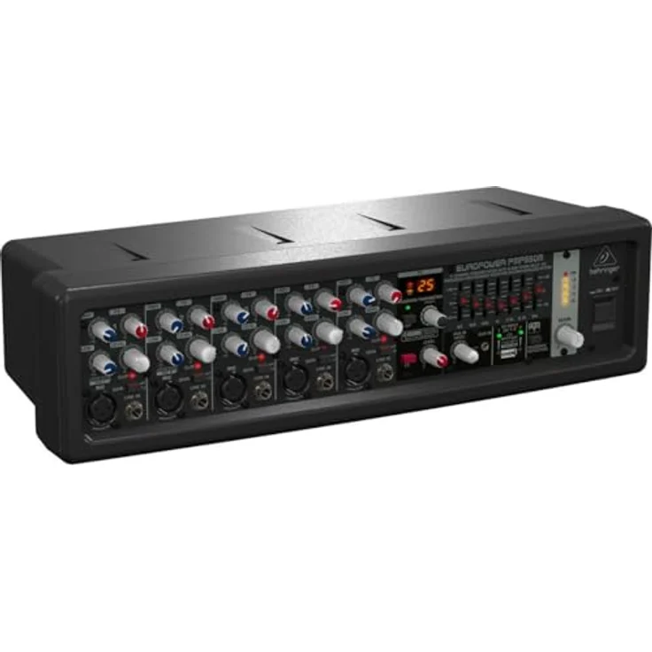 Behringer PMP550M, 5-Kanal Powermixer mit 2x 250 W Class-D-Verstärkung, Multi-FX-Prozessor und schwarzer Farbe – Bild 1