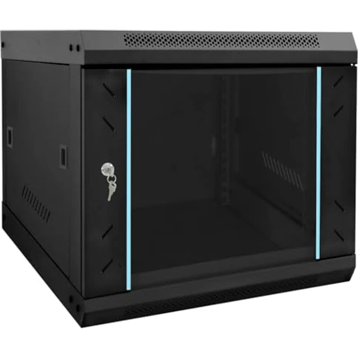vidaXL Netzwerkschrank, Server-Zubehör mit Speicher, Schwarz 53 x 60 x 45 cm aus Stahl – Bild 1