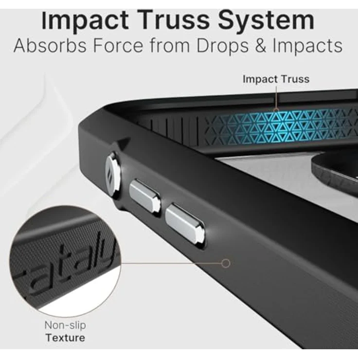 Catalyst Influence iPhone 16 Pro Hülle – Durchsichtige, sturzfeste Hülle mit erhöhten Kanten, Kameraschutz und rutschfestem Griff – Transparent – Bild 4