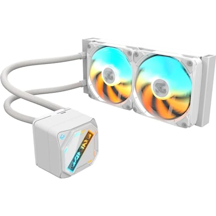 Gigabyte GME 240 ICE Wasserkühlung, CPU Kühler für AMD und Intel, Weiss, hohe Kühlleistung – Bild 2