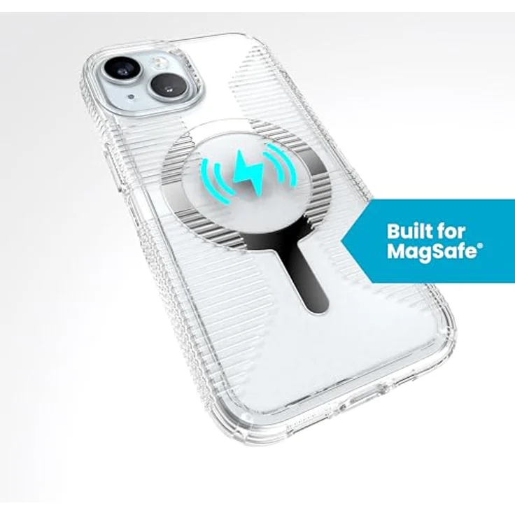 Speck iPhone 15 Hülle – Transparent, Schlank, MagSafe, Fallschutzgriff, Kratzfest, Vergilbungsfrei, für iPhone 15, 14 & 13, 6,1 Zoll – Bild 5