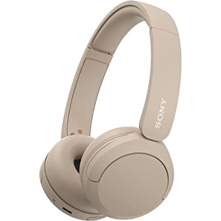 Sony WH-CH520 Kabellose Bluetooth-Kopfhörer - bis zu 50 Stunden Akkulaufzeit mit Schnellladefunktion, On-Ear-Modell - Beige – Bild 1