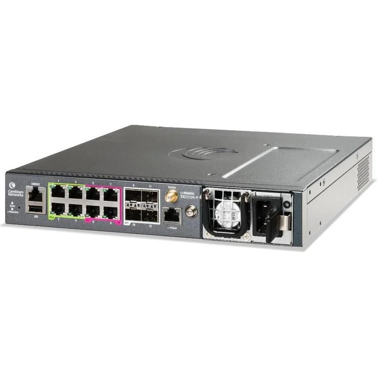 Cambium Networks cnMatrix TX 2012R-P, Layer 3 Switch mit 12 Ports, 8x 1 GbE, PoE-Budget bis 1200 Watt, 8x PoE bt, 4x SFP+