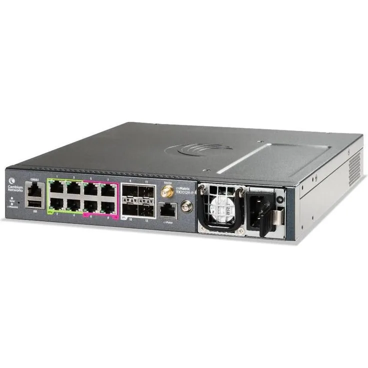 Cambium Networks cnMatrix TX 2012R-P, Layer 3 Switch mit 12 Ports, 8x 1 GbE, PoE-Budget bis 1200 Watt, 8x PoE bt, 4x SFP+