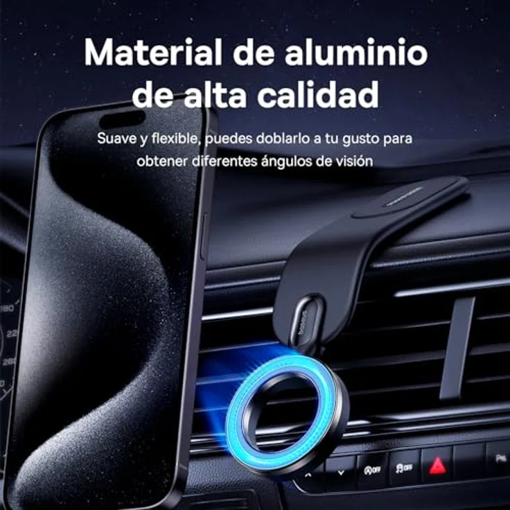 Baseus C02 Go, Magnetischer Smartphone Halter für Auto, 360° drehbar, Schwarz – Bild 3
