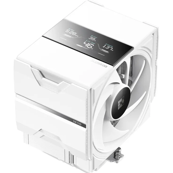 Sudokoo SK700V CPU-Kühler, 120mm PWM Lüfter, Single-Tower Design, weiß
