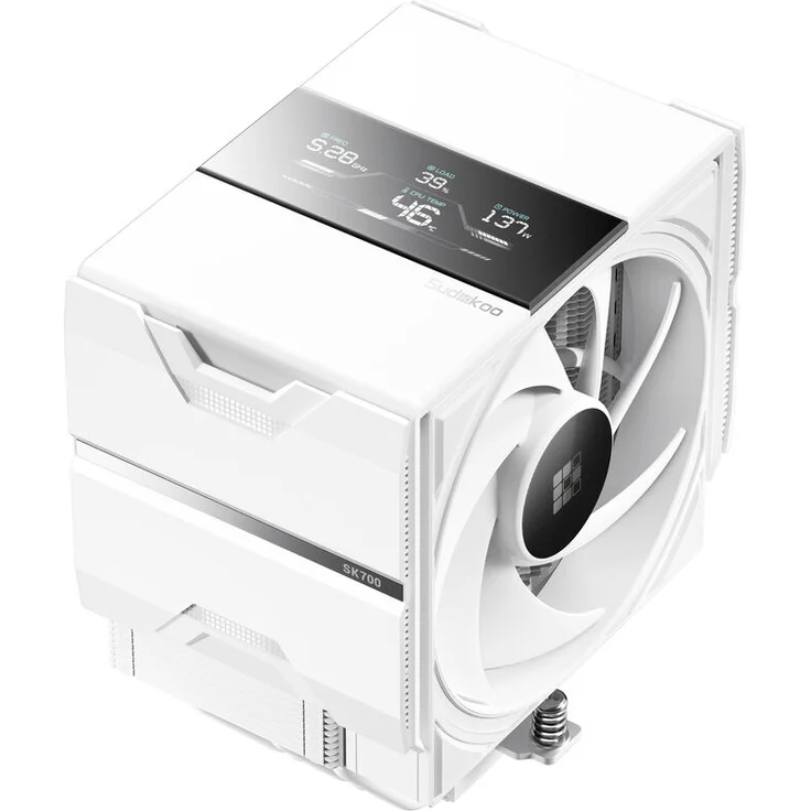 Sudokoo SK700V CPU-Kühler, 120mm PWM Lüfter, Single-Tower Design, weiß
