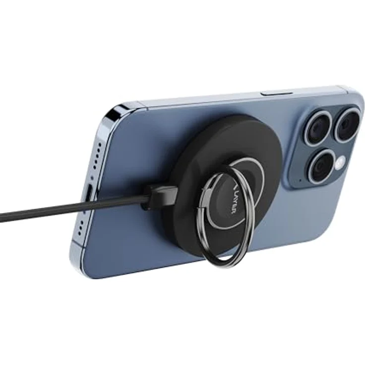 XLayer MagFix Pro 3-in-1 Ladestation Apple Wireless Charger I Ladepad mit Ringhalter I Magsafe Kompatibel I Magnetisch I kabelloses Laden von iPhone 15/14/13/12 Pro Watch 5/6/7/8/9/SE/Ultra, AirPods – Bild 3