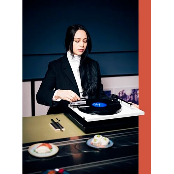 Pro-Ject E1 Phono, Plug & Play Einsteiger Plattenspieler mit elliptischer Tonabnehmernadel, schaltbarer Phono Vorstufe und elektronischer Geschwindigkeitsänderung, Schwarz – Bild 3