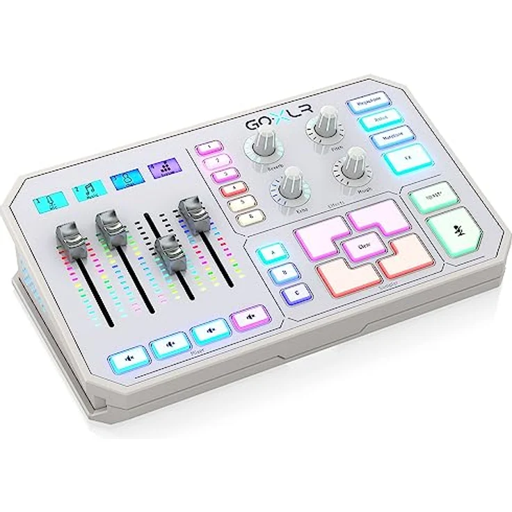 TC Helicon GoXLR, 4-Kanal-Studio- und Livemixer mit motorisierten Fadern, Vocal-Effekten und RGB-Beleuchtung, Weiss – Bild 3