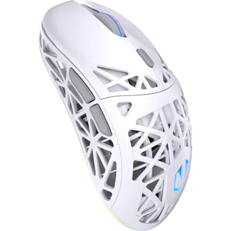 ENDORFY LIV Wireless Onyx White Gaming Maus, kabellos, Ultraleicht (69 g), 12.000 DPI, PixArt PAW3311, Kailh GM 4.0, 2.4GHz, BT, USB-A, ARGB-Hintergrundbeleuchtung – Bild 1