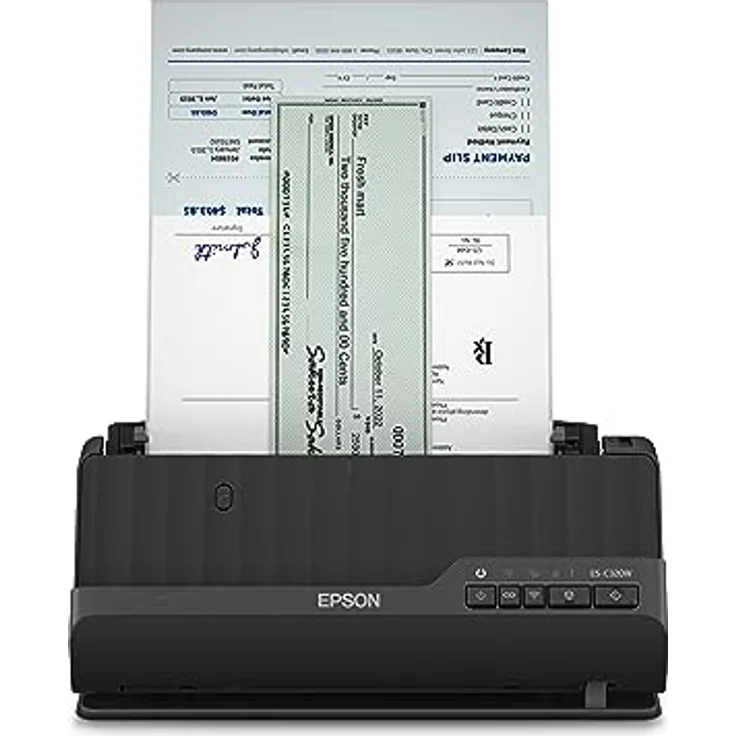 Epson Wi-Fi Scanner ES-C320W, kompakter A4 Business Scanner mit geringem Stromverbrauch, Duplex-Einzugscanner mit vielseitiger Medienverarbeitung, schwarz – Bild 3
