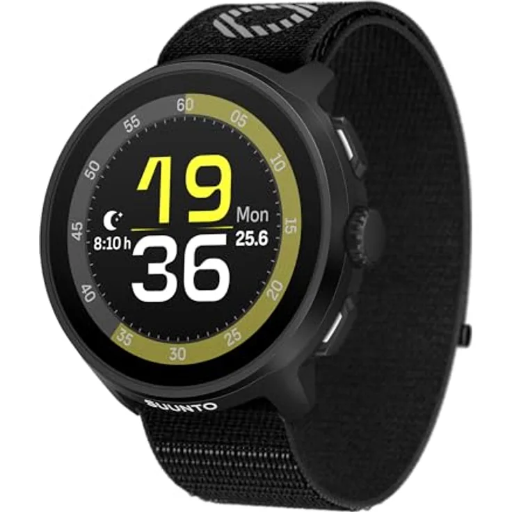 SUUNTO Run GPS Laufuhr, 1,32" AMOLED-Touchscreen, leicht, Multisport, präzises GPS, 12 Tage Akkulaufzeit, 4GB Offline-Musikspeicher, Herzfrequenz- und Schlaf-Tracking