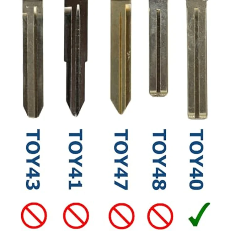 mt-key Auto Schlüssel Set 2 Tasten mit TOY40 und Tastenfeld, inkl. 3V CR2016 Knopfzelle, für Lexus GS, LS, IS, RX Modelle – Bild 2