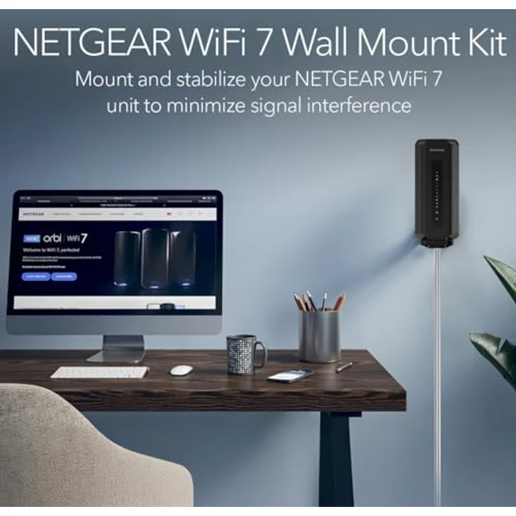 Netgear Orbi RBE97/ RS700 Wandhalterung Black, Access-Points – Bild 2