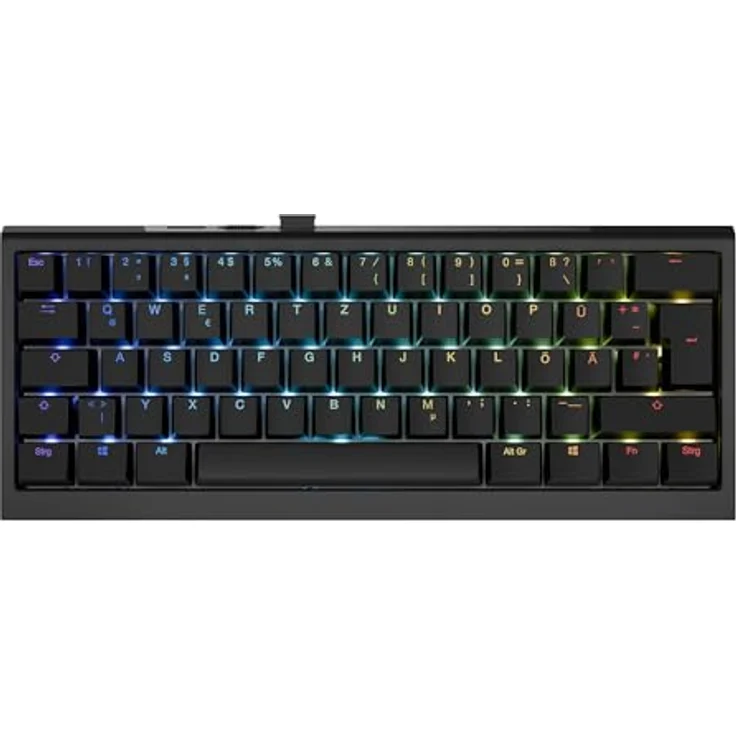 Ducky One X Mini Wireless Gaming Tastatur Schwarz – 60%, RGB, Induktive Switches, Tri-Mode-Konnektivität, Rapid Trigger – Bild 1