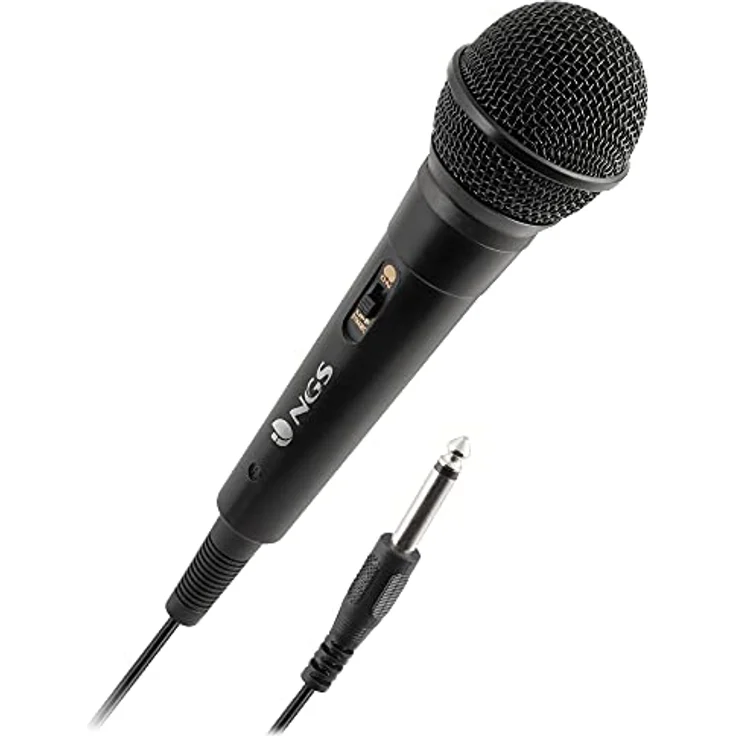 NGS Singer Fire Karaoke Microphone Verkabelt Schwarz - Mikrofone (Karaoke Microphone, -73 dB, 80-12000 Hz, Unidirektional, 600 Ohm, Dynamisch) – Bild 2