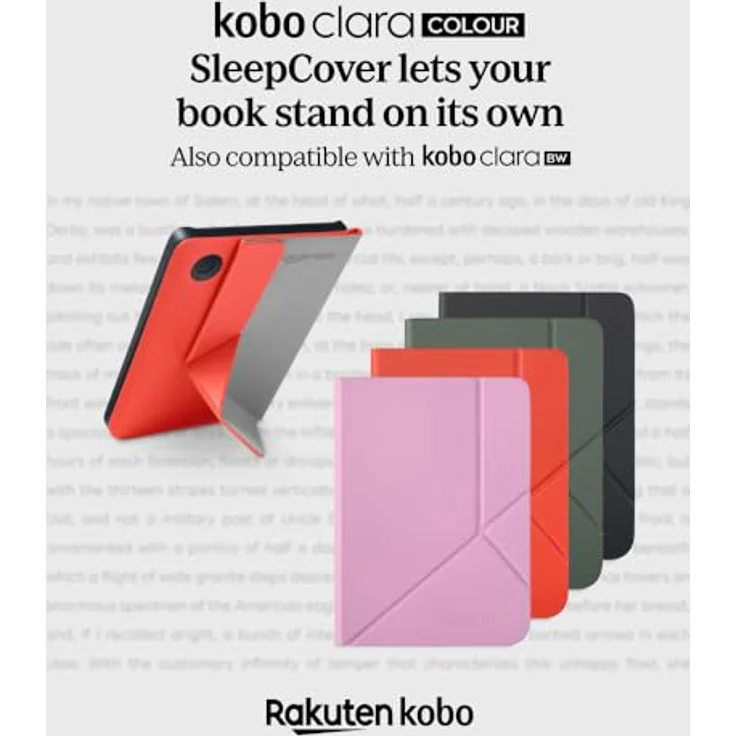 Kobo Clara Colour/BW SleepCover Case | Misty Green | Sleep/Wake Technology | Built-in 2-Way Stand | Vegan Leather | Compatible with 6" Kobo Clara Colour/BW eReader – Bild 3