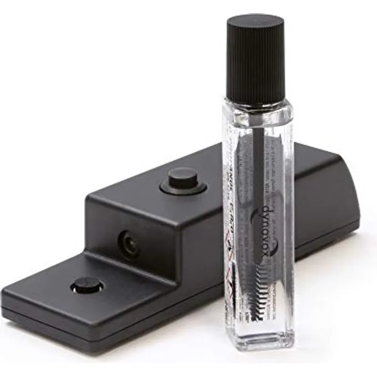 Dynavox HFC-50, Elektrischer Nadel-Reiniger für Schallplattenspieler, inkl. Reinigungsflüssigkeit, Batterie-Betrieb, schwarz