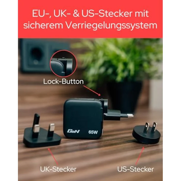 Verbatim Mini GaN Charger 3 Port 65W mit TFT-Display, kompakt und sicher, Schwarz – Bild 8