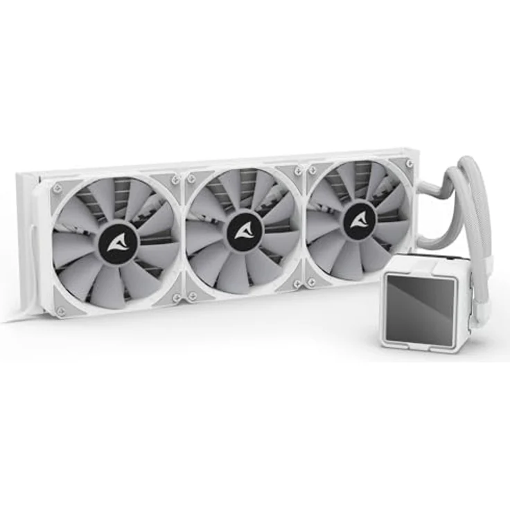 Sharkoon S100 ARGB AIO White, Wasserkühlung mit RGB-Beleuchtung und hohen Kühlleistung – Bild 3