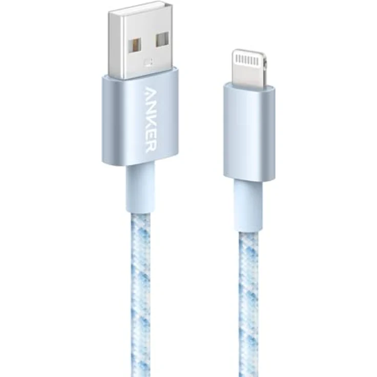 Anker 331 USB-A to Lightning Cable (Nylon), 1 m, blau (A81520N2) – Bild 2