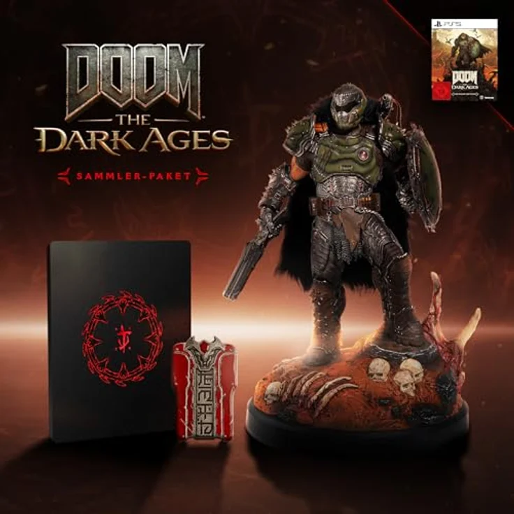 Xbox Doom: The Dark Ages Collectors Edition | PlayStation 5, inkl. 30 cm DOOM Slayer-Statue, SteelBook mit Red Key Card, Game-DVD und Premium-Inhalten – Bild 1