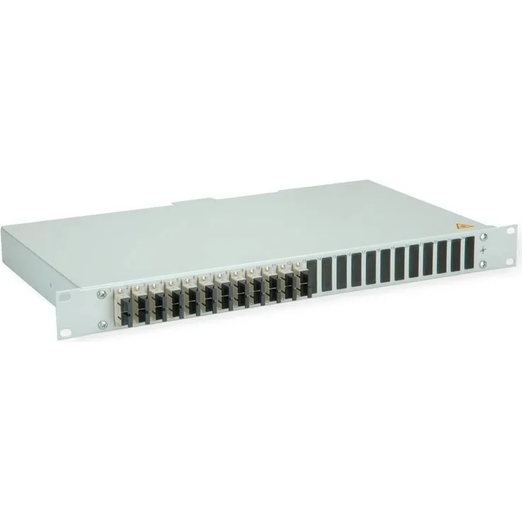 Telegärtner BASIS LWL-Panel, 12x SC Duplex, beige, OM2, spleißfertig mit Pigtails, Grade C