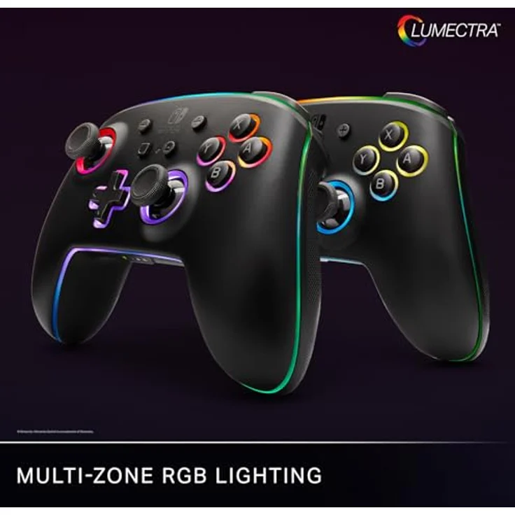 PowerA Enhanced Wireless Controller for Nintendo Switch with Lumectra, wireless video game controller, gaming controller, officially licensed, RGB controller – Bild 2