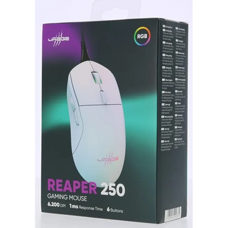 Urage Reaper 250 (Kabelgebunden), Präzise Gaming-Maus mit Pixart-Gaming-Sensor, Weiss – Bild 6