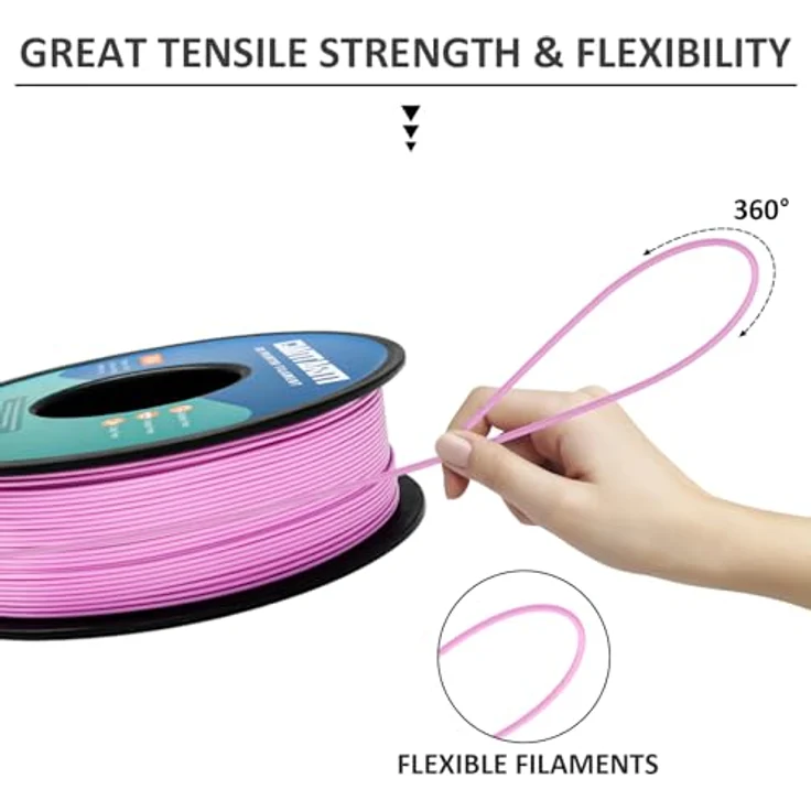 GIANTARM PLA Filament 1.75mm, 1kg rosa Spule mit hoher Präzision und guter Zähigkeit – Bild 3