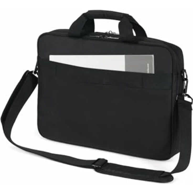Dicota Top Travel, Notebooktasche für 17.30" Laptops, wasserabweisend, schwarz, aus Recycling-PET mit RFID-Blocker und gepolstertem Schultergurt – Bild 9
