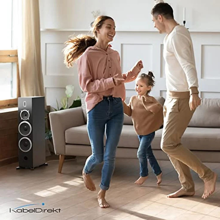 KabelDirekt - Lautsprecherkabel - Made in Germany - aus reinem Kupfer - 50m - (2x4mm² HiFi Audio Boxenkabel für Lautsprecher & Surround Systeme, OFC Kupfer, mit Polaritätskennzeichnung) – Bild 7