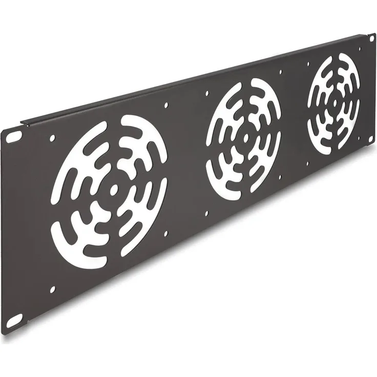 Delock Rackabdeckung für 3 Lüfter, 120 x 120 mm, dunkelgrau, 3U, 48.3 cm (19")