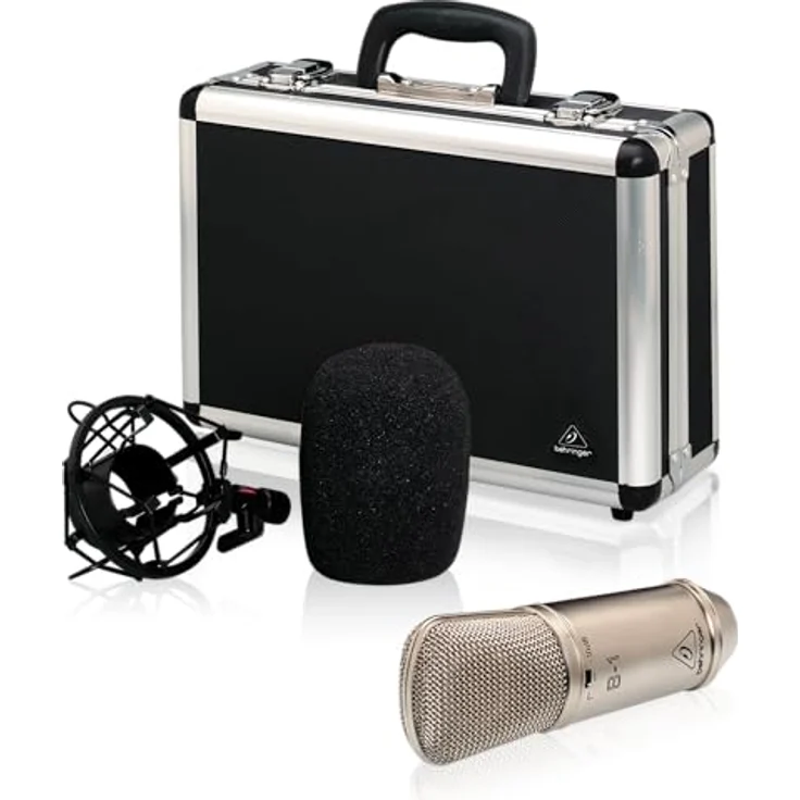 Behringer B-1 DARK EDITION, Großmembran-Kondensatormikrofon mit goldbedampfter Kapsel und Nierencharakteristik, schwarz – Bild 2