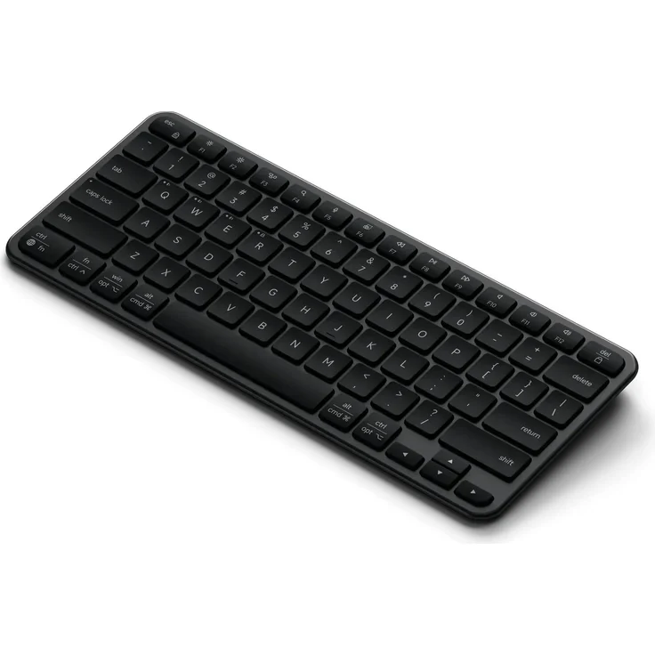 SATECHI Slim EX1 Kabellose Tastatur, Kompakte Bluetooth-Tastatur für Mac, Windows & Android mit Numpad, Space Schwarz – Bild 1