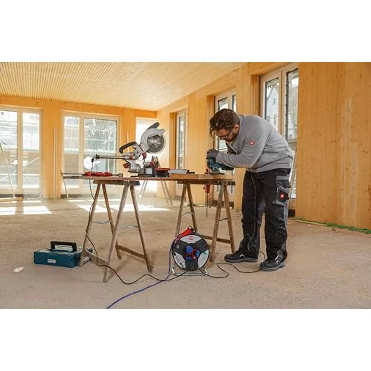Brennenstuhl Garant IP44 Kabeltrommel (50m, Spezialkunststoff, kurzfristiger Einsatz im Außenbereich, Made in Germany) – Bild 5