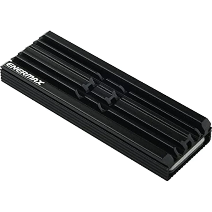 Enermax M.2 2280 SSD Aluminium Kühlkörper für PS5/PC; doppelseitig inkl. Wärmeleitpads; ESC001-B, schwarz – Bild 1
