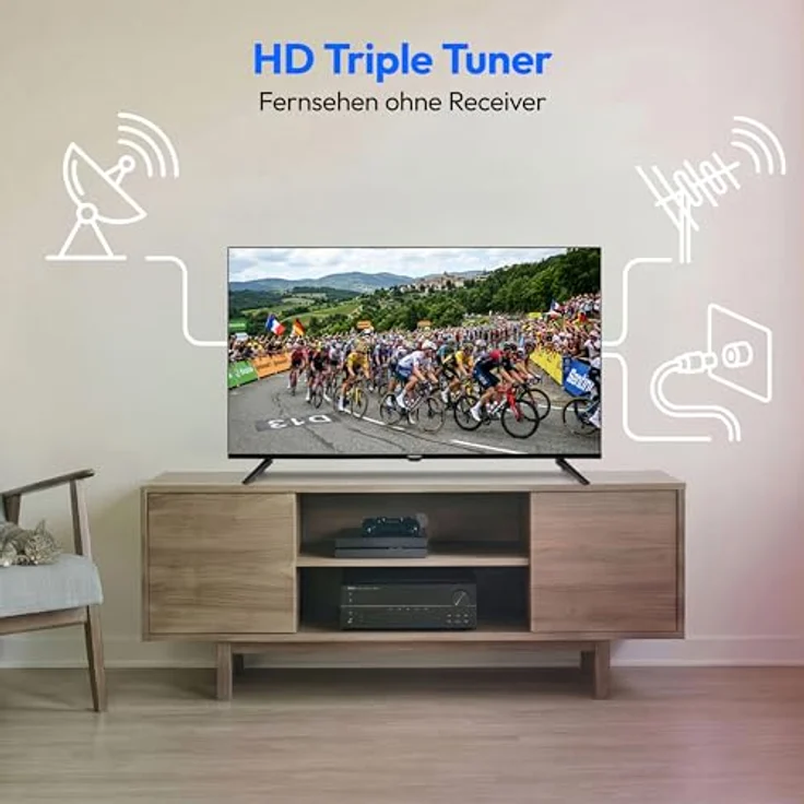 MEDION MD 840002, 100,3 cm (40 Zoll) Full HD Fernseher mit Triple Tuner DVB-T2/C/S2, 2 x HDMI, USB und integrierten Mediaplayer – Bild 4