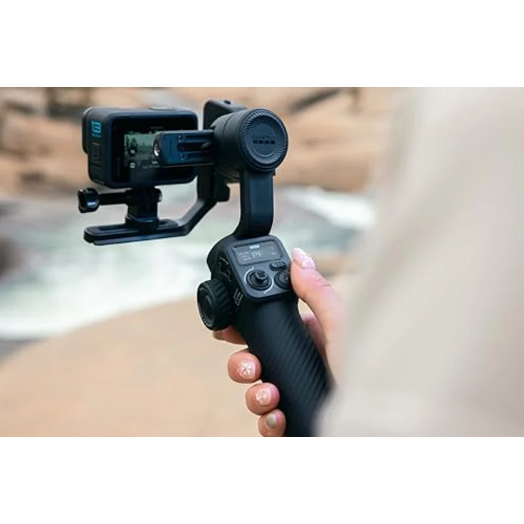 GoPro Fluid Pro AI 3-Achsen-Gimbal-Stabilisator mit Motivverfolgung, Beleuchtung und kabelloser Kamerasteuerung für GoPro und Smartphones, tragbar, 360°-Drehung, Geräteaufladung – Bild 5
