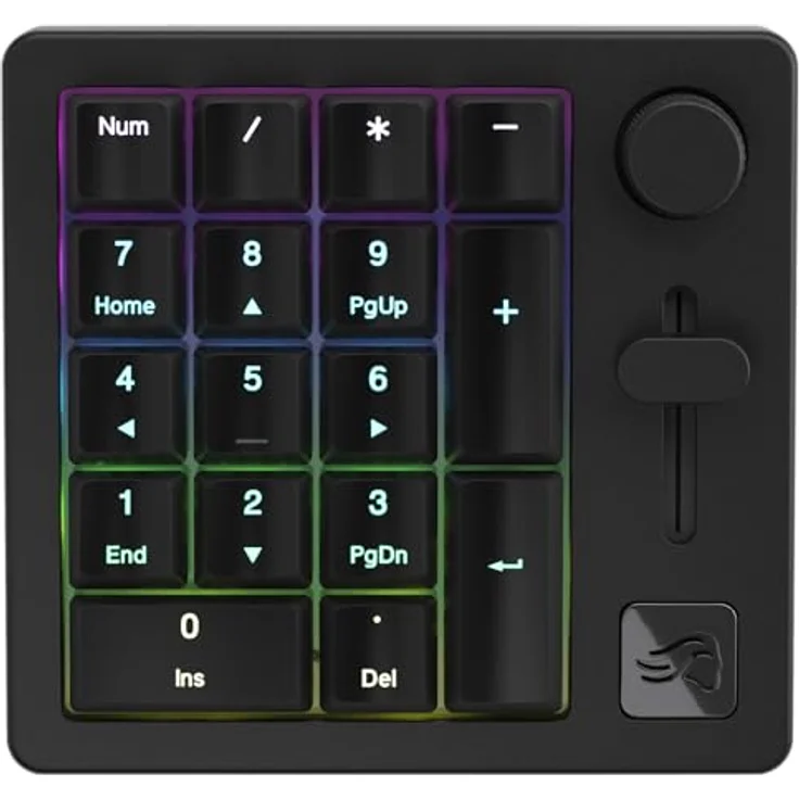 Glorious Gaming GMMK Macro Numpad – Bluetooth, Aluminium, programmierbar, RGB-Beleuchtung, lineare Schalter, 18x Doubleshot-ABS-Kappen – Schiefer – Bild 2