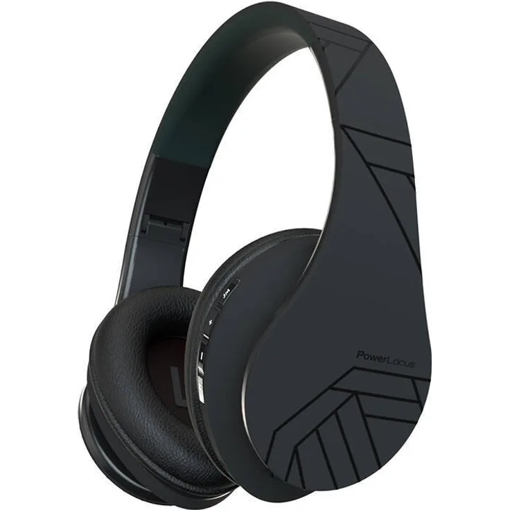PowerLocus P2, Drahtlose Kopfhörer mit 20 Stunden Akkulaufzeit, Bluetooth 5.3, Schwarz