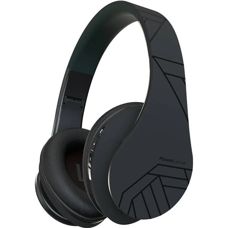PowerLocus P2, Drahtlose Kopfhörer mit 20 Stunden Akkulaufzeit, Bluetooth 5.3, Schwarz