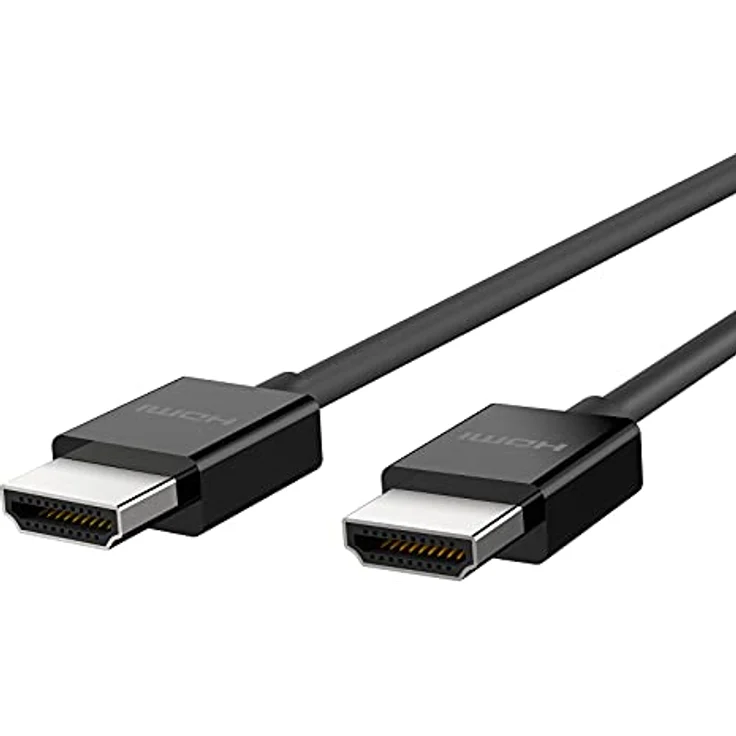 Hochwertiges Belkin Ultra-Highspeed HDMI-2.1-Kabel, 4K/Dolby Vision HDR, optimale Wiedergabe von Apple TV, 2,2 m – Schwarz – Bild 1