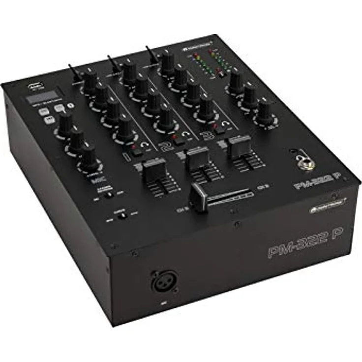 OMNITRONIC PM-322P 3-Kanal-DJ-Mixer mit Bluetooth und USB-Player