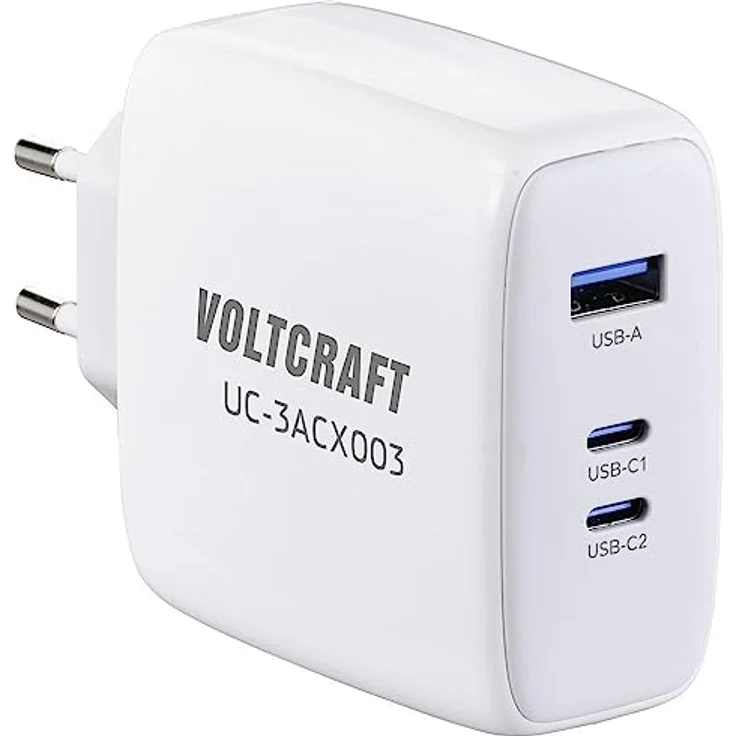 Voltcraft UC-3ACX003 USB-Ladegerät 120 W Innenbereich Ausgangsstrom (max.) 5 A 3 x USB-C®, USB-A GaN – Bild 1