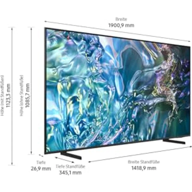 Samsung QLED 4K Q60D Fernseher 85 Zoll, Quantum Prozessor Lite 4K, 100 % Farbvolumen, 4K Upscaling, Tizen OS, Smart TV, GQ85Q60DAUXZG, Deutsches Modell [2024] – Bild 5