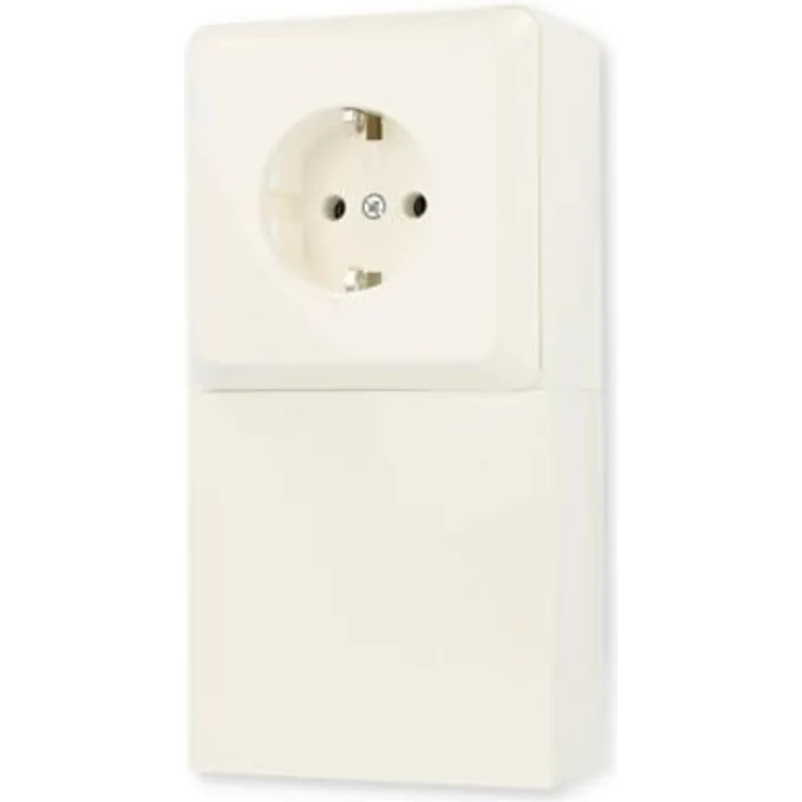 Elso 515104 RENOVIERUNG Steckdose 16A IP20 mit Schachtauslass, reinweiß – Bild 2
