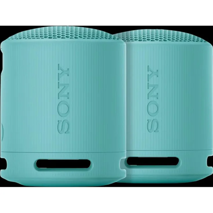 Sony SRS-XB100 Duo Pack, Bluetooth Lautsprecher mit 16 Stunden Akkulaufzeit, IP67 wasserdicht, Blau