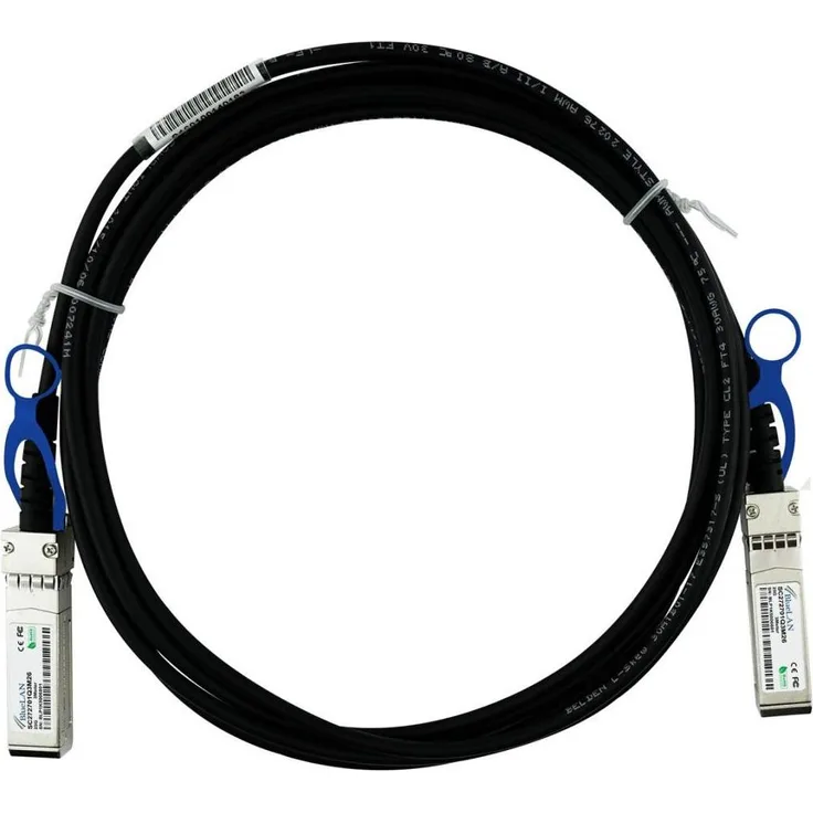 BlueLAN SFP-25G-CU3M, Kompatibler DAC SFP28 Transceiver, 25G, 3m, Schwarz